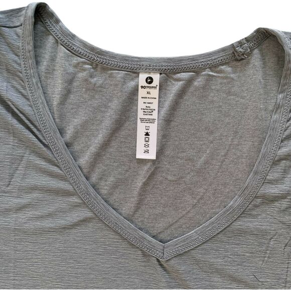 90 Degree Reflex Women’S V Neck Long Sleeve Top XL Gray Performance Activewear - Picture 8 of 12